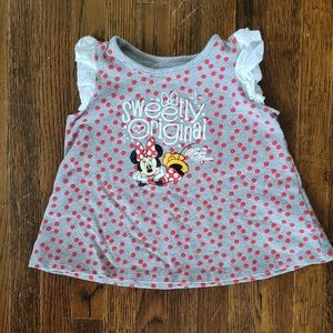 Baby Girls Disney Minnie top, sz 12 M